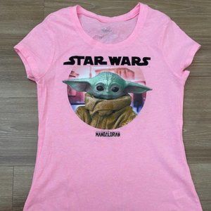 JUSTICE STAR WARS THE MANDALORIAN GIRLS SHORT SLEEVE DECORATIVE SHIRT